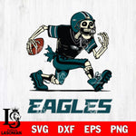 Philadelphia Eagles Skeleton Football Svg Eps Dxf Png File, Digital Download