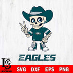 Philadelphia Eagles Skeleton Football 2 Svg Eps Dxf Png File, Digital Download