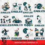 Philadelphia Eagles Snoopy NFL Bundle 12 SVG Eps Dxf Png File, NFL svg, Digital Download, Instant Download