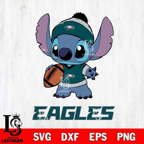 Philadelphia Eagles Stitch Disney, Svg Eps Dxf Png File, Digital Download