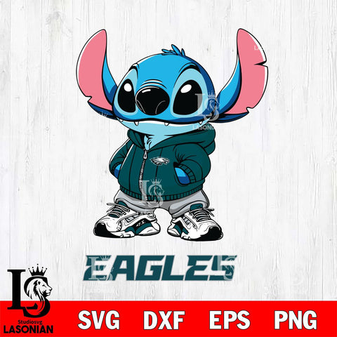 Philadelphia Eagles Stitch Disney NFL Svg Eps Dxf Png File, Digital Download, Instant Download