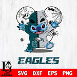 Philadelphia Eagles Stitch Horror Halloween 2 Svg Eps Dxf Png File, Digital Download, Instant Download