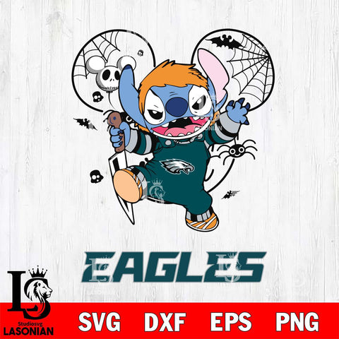 Philadelphia Eagles Stitch Michael Halloween Svg Eps Dxf Png File, Digital Download, Instant Download