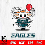 Philadelphia Eagles Stitch Pennywise Halloween Svg Eps Dxf Png File, Digital Download, Instant Download