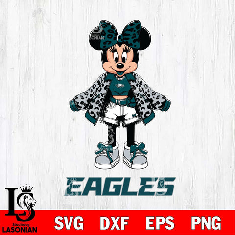 Philadelphia Eagles Style Minnie Disney Svg Eps Dxf Png File, Digital Download, Instant Download