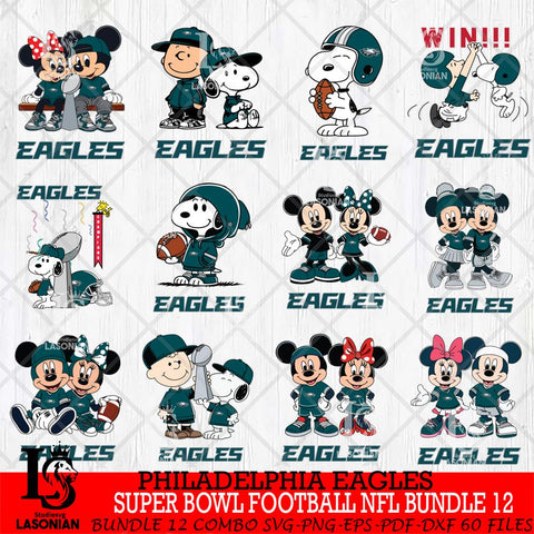 Philadelphia Eagles Super Bowl NFL Bundle 12 Svg Eps Dxf Png File, NFL svg , Digital Download , Instant Download, Cricut File