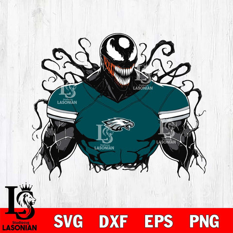 Philadelphia Eagles Venom Marvel Svg Eps Dxf Png File, Digital Download, Instant Download