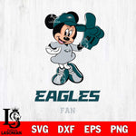 Philadelphia Eagles #1 Fan Minnie Mouse Svg Eps Dxf Png File, Digital Download, Instant Download