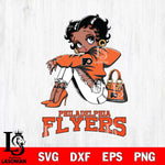 Philadelphia Flyers Betty Boop Black Fan Girl Svg Eps Dxf Png File, Digital Download, Instant Download