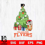 Philadelphia Flyers Bluey Chilli Christmas Tree Svg Eps Dxf Png File, Digital Download