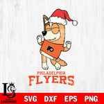 Philadelphia Flyers Bluey Chilli Happy Christmas Svg Eps Dxf Png File, Digital Download