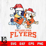 Philadelphia Flyers Bluey Christmas Holiday Svg Eps Dxf Png File, Digital Download