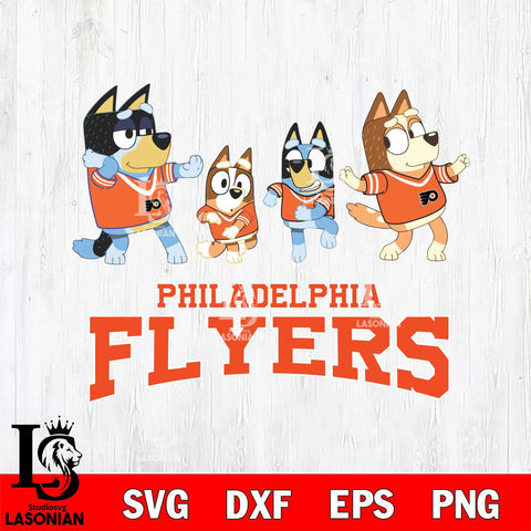 Philadelphia Flyers Bluey Dance Mode Squats Svg Eps Dxf Png File, Digital Download, Instant Download