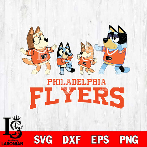 Philadelphia Flyers Bluey Dance Squats Svg Eps Dxf Png File, Digital Download, Instant Download