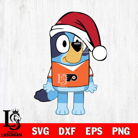 Philadelphia Flyers Bluey Dog Christmas Svg Eps Dxf Png File, Digital Download, Instant Download