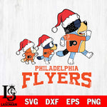 Philadelphia Flyers Bluey Family Christmas Svg Eps Dxf Png File, Digital Download