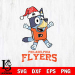 Philadelphia Flyers Bluey Happy Christmas Svg Eps Dxf Png File, Digital Download