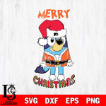 Philadelphia Flyers Bluey Merry Christmas Bluey Santa Claus Svg Eps Dxf Png File, Digital Download