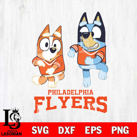 Philadelphia Flyers Bluey with Chilli Dance Svg Eps Dxf Png File, Digital Download, Instant Download