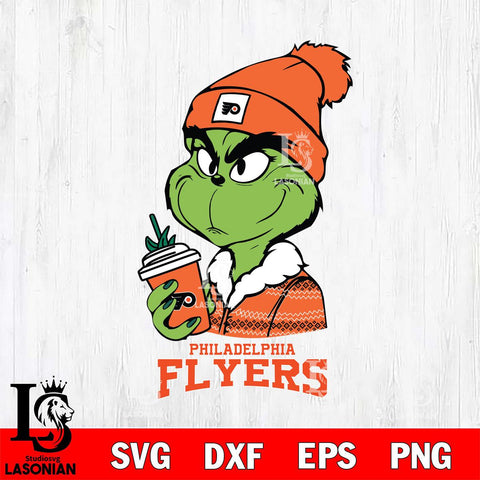 Philadelphia Flyers Boujee Grinch Christmas Cut Files, Cricut,Christmas Svg Dxf Eps Png file , Digital Download