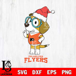 Philadelphia Flyers Christmas Bluey Honey Sport Svg, Christmas Svg , NHL svg , Digital Download, dxf eps png pdf file