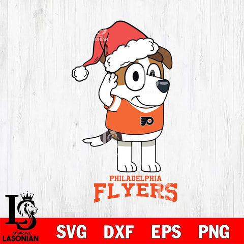 Philadelphia Flyers Christmas Bluey Jack Sport Svg, Christmas Svg , NHL svg , Digital Download, dxf eps png pdf file