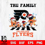 Philadelphia Flyers Family Bluey Christmas Svg Eps Dxf Png File, Digital Download