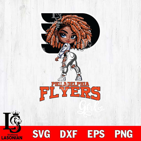 Philadelphia Flyers Fan Girl Svg Eps Dxf Png File, Digital Download, Instant Download