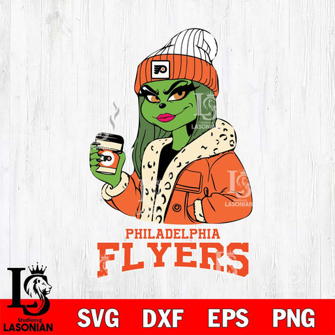 Philadelphia Flyers Girls Grinch Bougie Svg Eps Dxf Png File, Digital Download, Instant Download