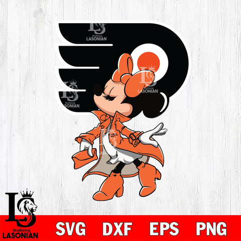 Philadelphia Flyers Glamorous Minnie Svg Eps Dxf Png File, Digital Download, Instant Download