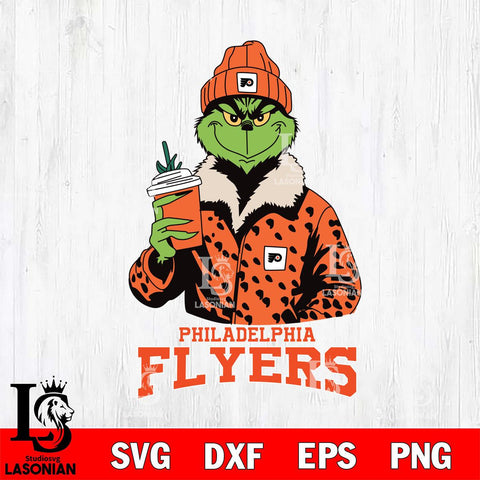 Philadelphia Flyers Grinch Christmas Cut Files, Cricut,Christmas Svg Dxf Eps Png file , Digital Download