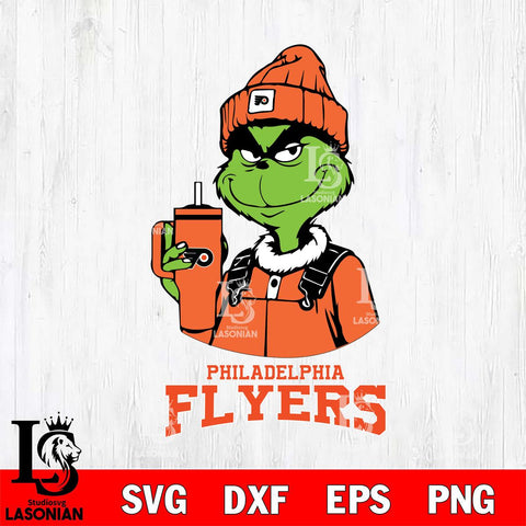 Philadelphia Flyers Grinch Football Christmas Cut Files, Cricut,Christmas Svg Dxf Eps Png file , Digital Download