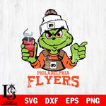 Philadelphia Flyers Grinch with coffee Svg Eps Dxf Png File, Digital Download, Instant Download