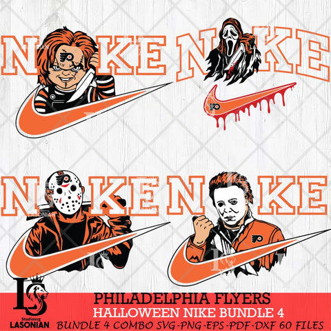 Philadelphia Flyers Halloween Nike NHL Bundle 4 Svg Eps Dxf Png File, Digital Download, Instant Download