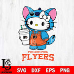 Philadelphia Flyers Hello Kitty Stitch Svg Eps Dxf Png File, NHL svg, Digital Download, Instant Download