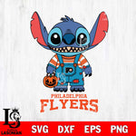 Philadelphia Flyers Stitch Horror Halloween Svg Eps Dxf Png File, NHL svg, Digital Download, Instant Download