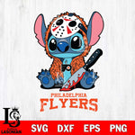 Philadelphia Flyers Stitch Jason Voorhees Svg Eps Dxf Png File, NHL svg, Digital Download, Instant Download