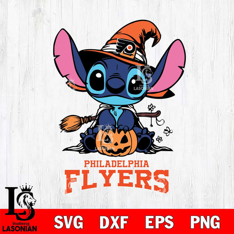 Philadelphia Flyers Stitch witch Svg Eps Dxf Png File, NHL svg, Digital Download, Instant Download