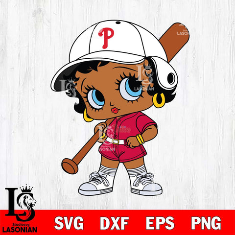 Philadelphia Phillies Betty Boop MLB 2 Svg Eps Dxf Png File, MLB svg, Digital Download, Instant Download