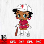 Philadelphia Phillies Betty Boop MLB 7 Svg Eps Dxf Png File, MLB svg, Digital Download, Instant Download