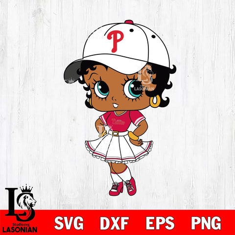 Philadelphia Phillies Betty Boop MLB 8 Svg Eps Dxf Png File, MLB svg, Digital Download, Instant Download