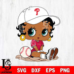 Philadelphia Phillies Betty Boop MLB 9 Svg Eps Dxf Png File, MLB svg, Digital Download, Instant Download