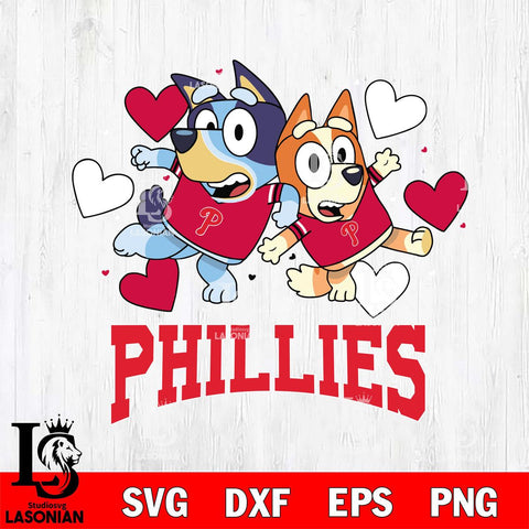 Philadelphia Phillies Bluey & Bingo 10 Svg Eps Dxf Png File, MLB svg, Digital Download, Instant Download