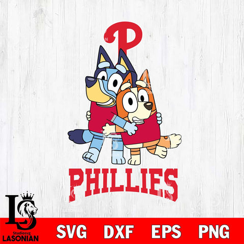 Philadelphia Phillies Bluey & Bingo 12 Svg Eps Dxf Png File, MLB svg, Digital Download, Instant Download