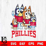 Philadelphia Phillies Bluey & Bingo 14 Svg Eps Dxf Png File, MLB svg, Digital Download, Instant Download