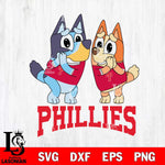 Philadelphia Phillies Bluey & Bingo 15 Svg Eps Dxf Png File, MLB svg, Digital Download, Instant Download