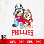 Philadelphia Phillies Bluey & Bingo 18 Svg Eps Dxf Png File, MLB svg, Digital Download, Instant Download