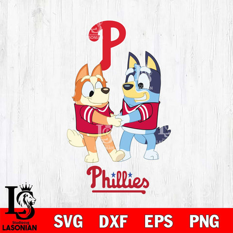 Philadelphia Phillies Bluey Chilli Dance Svg Eps Dxf Png File, Digital Download, Instant Download