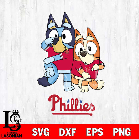 Philadelphia Phillies Bluey Chilli Dance Mode Svg Eps Dxf Png File, Digital Download, Instant Download