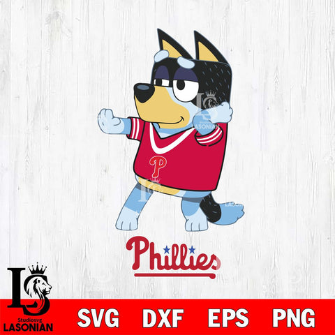 Philadelphia Phillies Bluey Dad Dance Svg Eps Dxf Png File, Digital Download, Instant Download